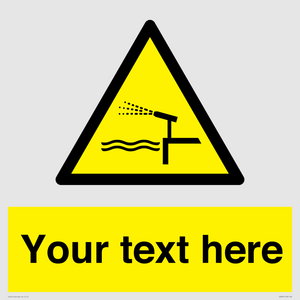 Custom warning water cannon